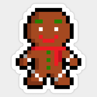 cute gingerbread pixel kids Sticker